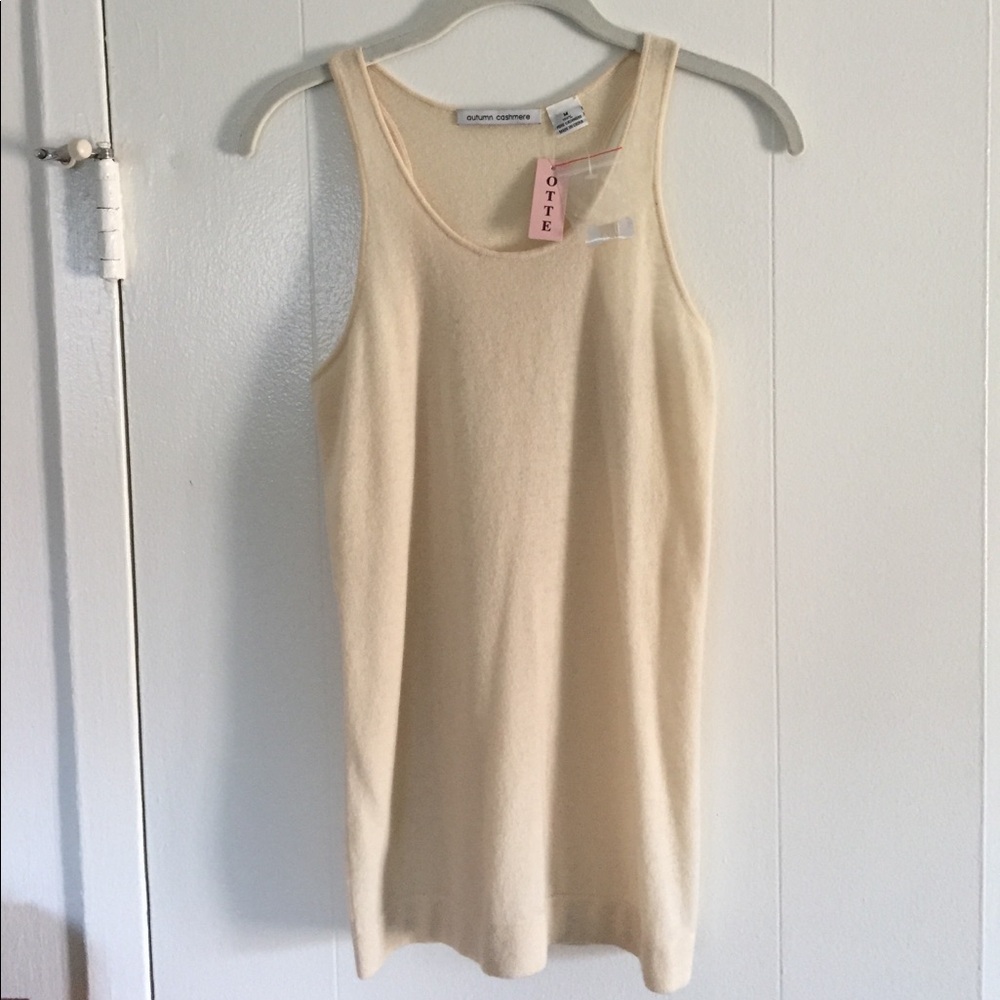 Autumn Cashmere Soft Cream Cashmere Tank